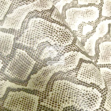 چرم گاوی طرح snake  (ماری) رنگ کرم
