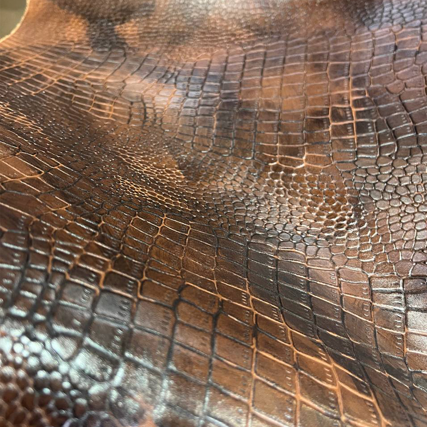 چرم گاوی روک پتینه قهوه ای